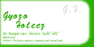 gyozo holecz business card